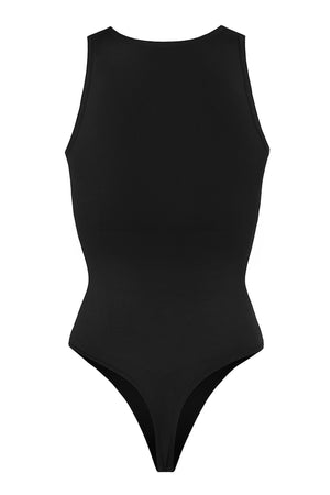 High Neck Thong Bodysuit - Shapewear - Black