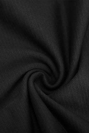 V-Neck Long Sleeve Dress - Seamless Shaping - Black