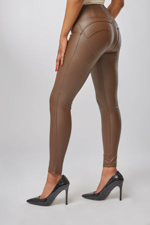 WR.UP® Faux Leather - High Rise Full Length - Brown