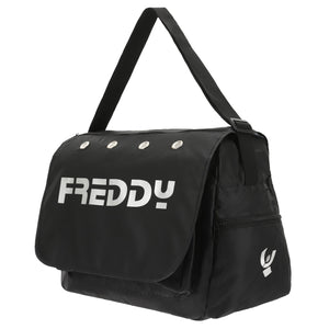 Freddy Nylon Messenger Bag - FREDDY Print - Black
