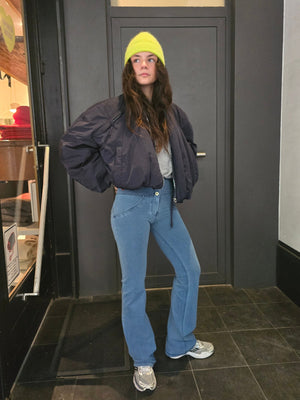 WR.UP® Denim - High Rise 3 Button Flare - Medium Rinse