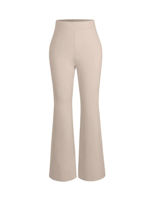Shapewear Freedom Flare-Leg Sculpting Ponte Pants - Beige