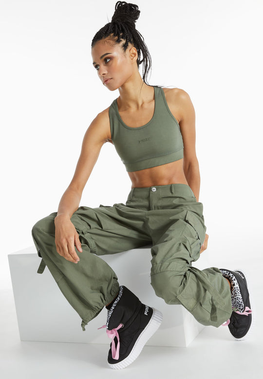 Freddy Cargo Pants - Classic Rise- Full Length - Olive
