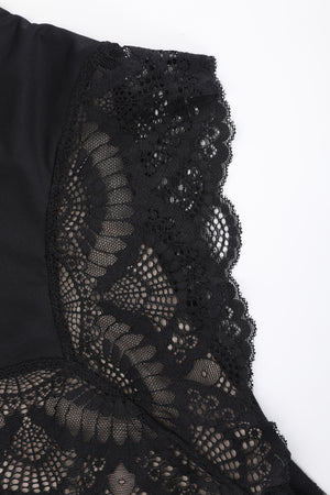 Lace Thong Bodysuit - Shapewear - Black