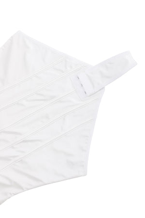 Corset Thong Bodysuit - Shapewear - White