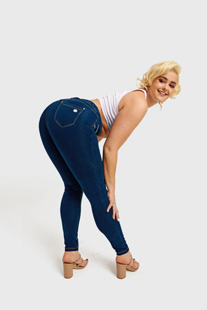 N.O.W.® Denim - High Rise Full  - Dark Rinse + Yellow Stitching