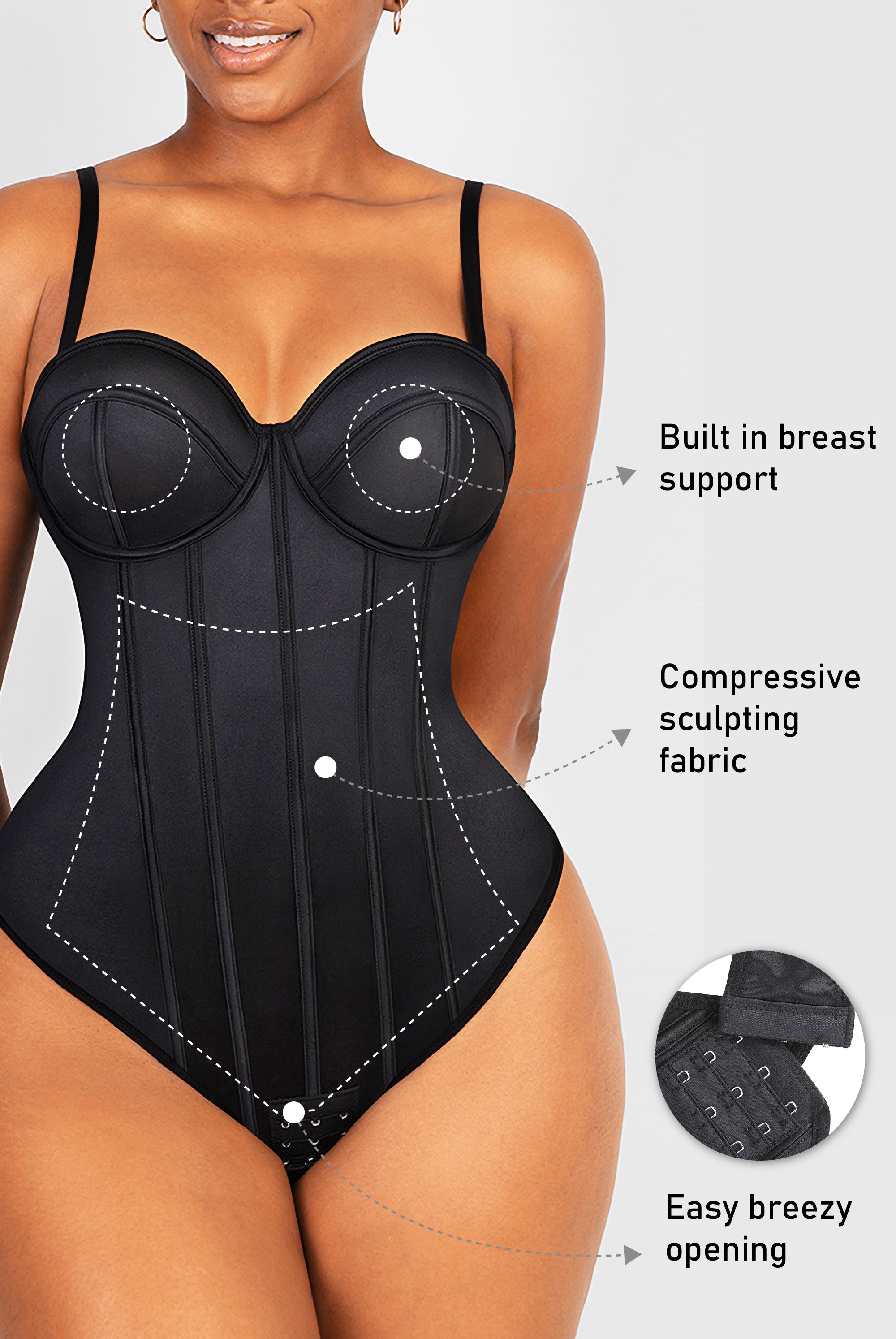 Corset Top for Women in Clothing Traceless Body Shaping Sling Vest  Beautiful Body Abdominal Retraction Beautiful Back Padded Underwear  Bodysuit Sexy