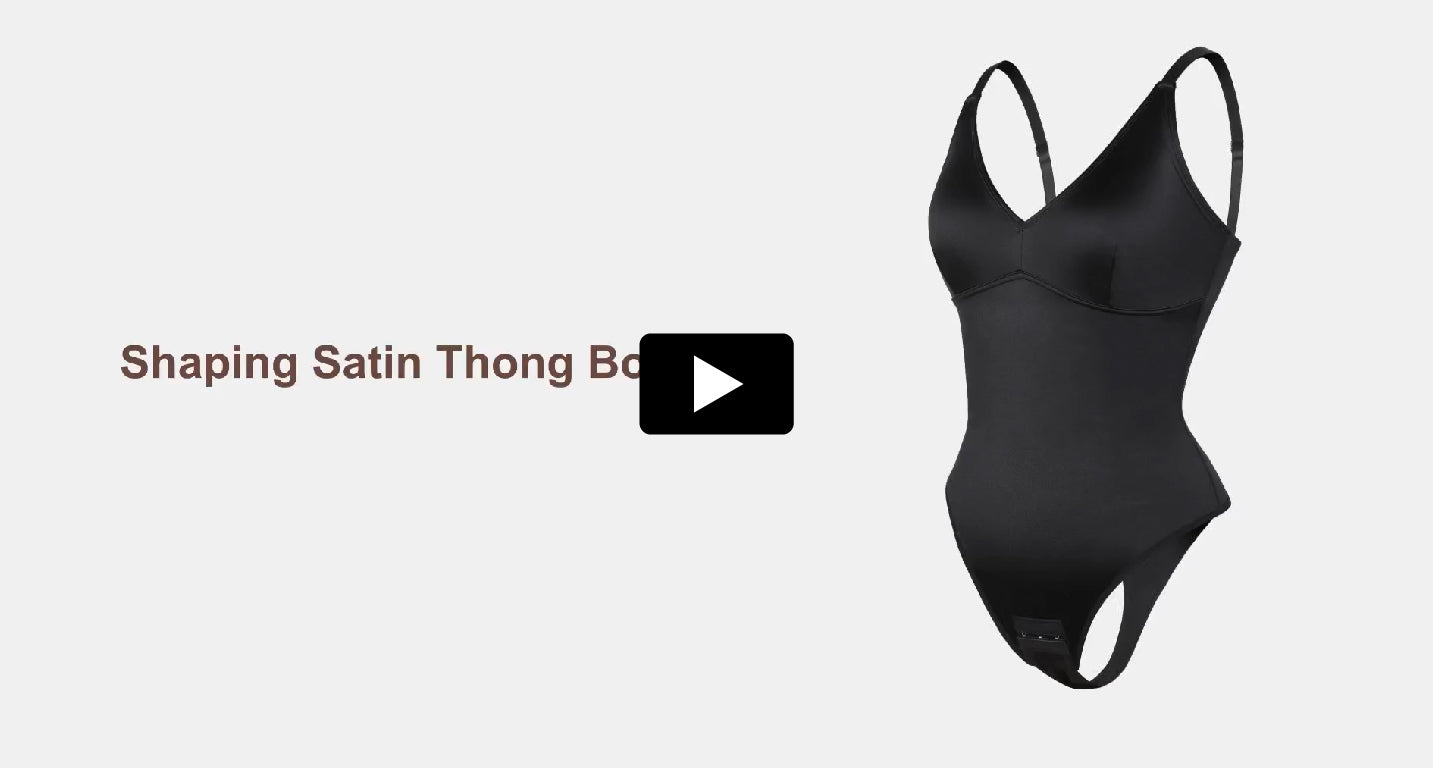 Shaping Satin Thong Bodysuit