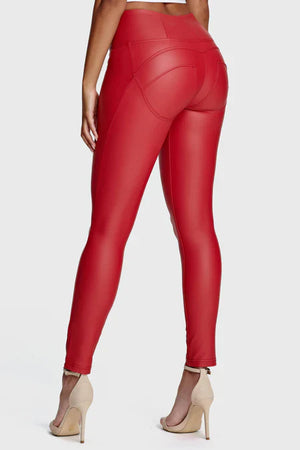 WR.UP® Faux Leather - High Rise Full Length - Red