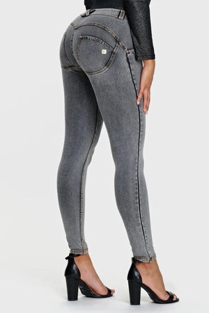 WR.UP® Denim - Classic Rise Full Length - Grey Rinse & Yellow Stitching