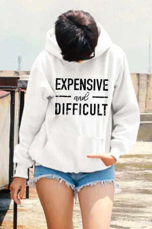 Sweatshirt - Expensive And Difficult - White