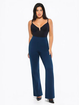 Shapewear Freedom Flare-Leg Sculpting Ponte Pants - Navy