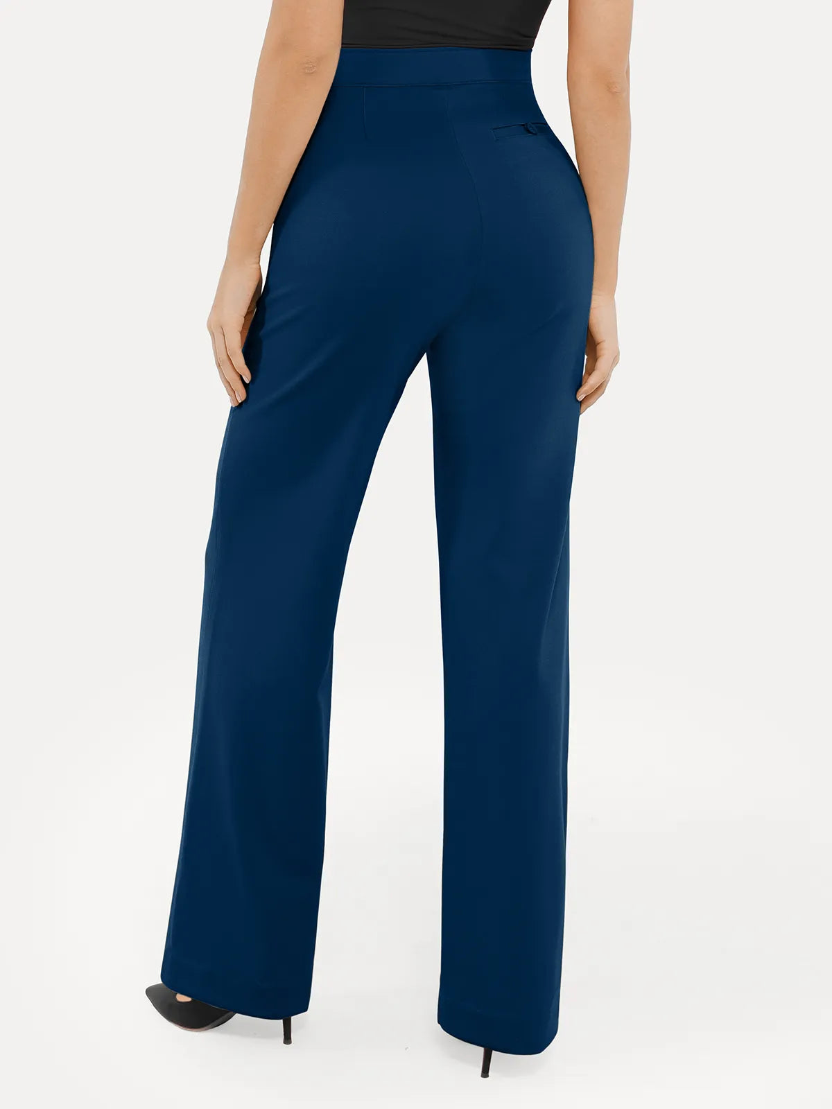 Shapewear Freedom Flare-Leg Sculpting Ponte Pants - Navy