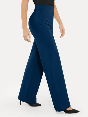 Shapewear Freedom Flare-Leg Sculpting Ponte Pants - Navy