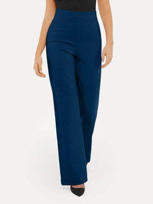 Shapewear Freedom Flare-Leg Sculpting Ponte Pants - Navy