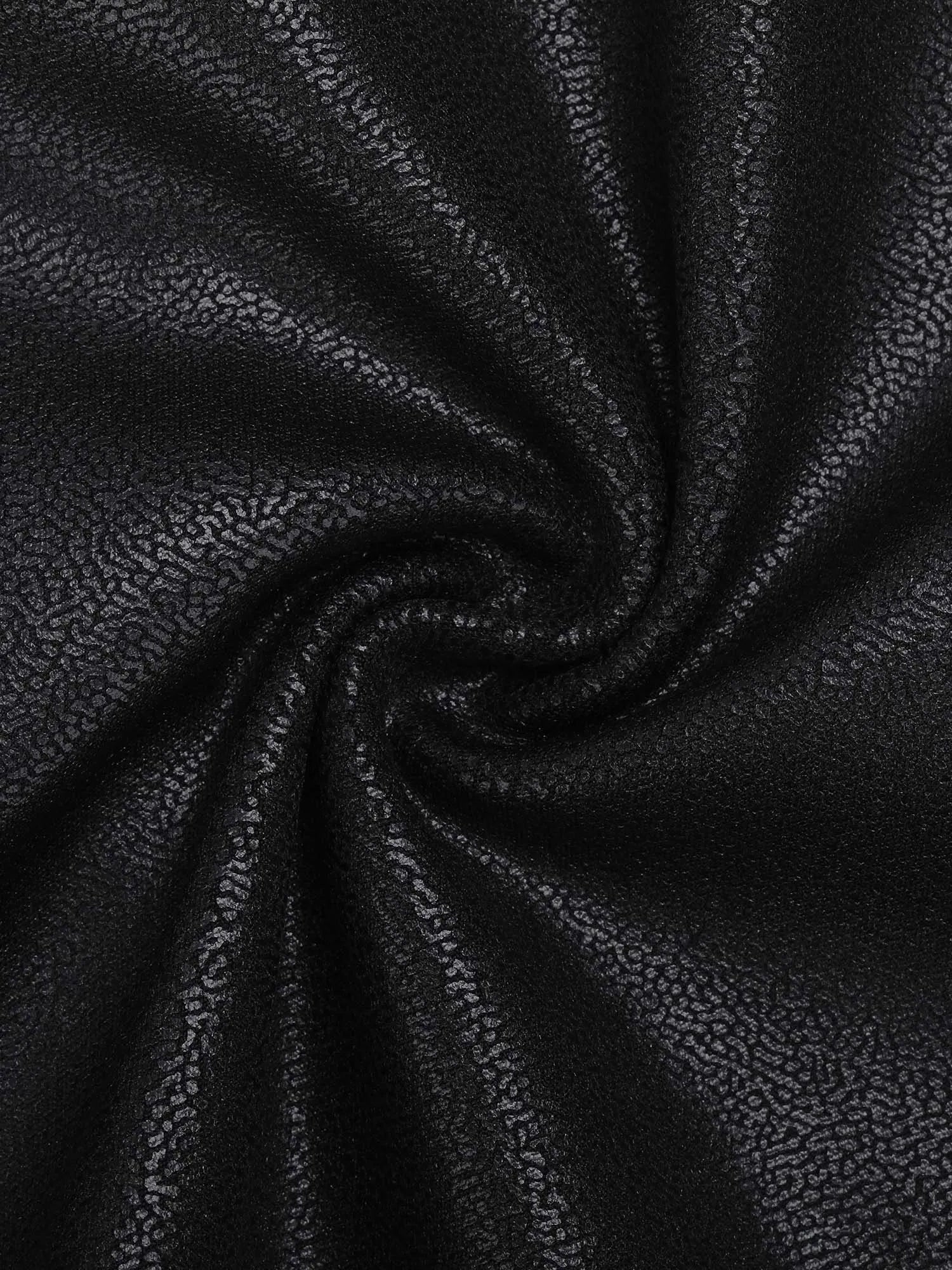 Built-In Shapewear Faux Leather Mock Neck Zip Midi Dress - Black - LIVIFY Built-In Shapewear Faux Leather Mock Neck Zip Midi Dress - Black - LIVIFY