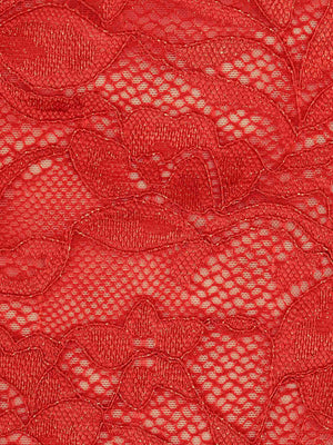 Sculpted Lace Shapewear Bodysuit - Red