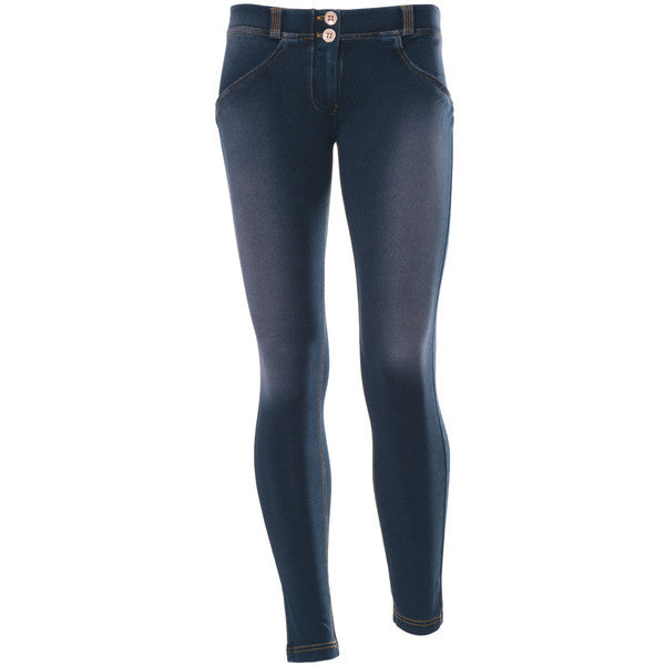 FREDDY WR.UP 7/8 ANKLE PINK COATED DENIM EFFECT - Indigo - LIVIFY
 - 1