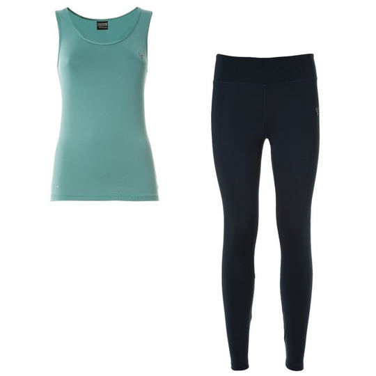 Freddy D.I.W.O.® Ankle Length Pant + Tank Set - Black/Mint