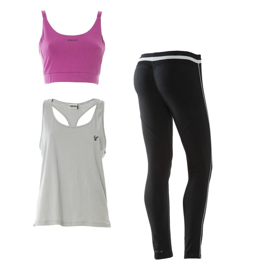 Freddy D.I.W.O.® Ankle Length Pant + Tank Set - Grey/Pink