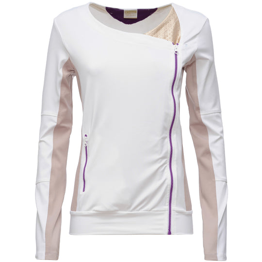 Freddy Active - Asymmetrical Zip Sweat - White