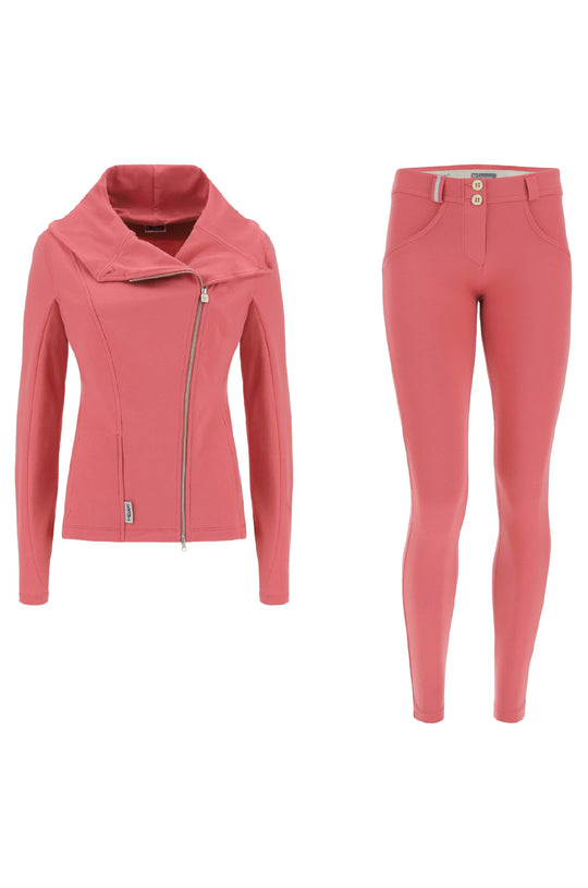 WR.UP® Tracksuit Set - Asymetrical Zip Jacket with Pant - Red