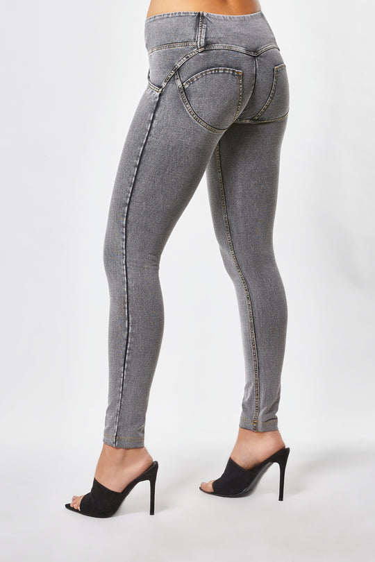 WR.UP® Denim - Mid Rise Full Length 3 Button - Grey Rinse
