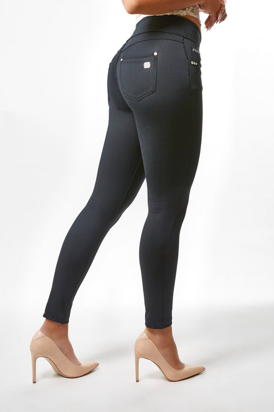 N.O.W.® YOGA Fashion - High Rise Full Length Satin Finish - Black