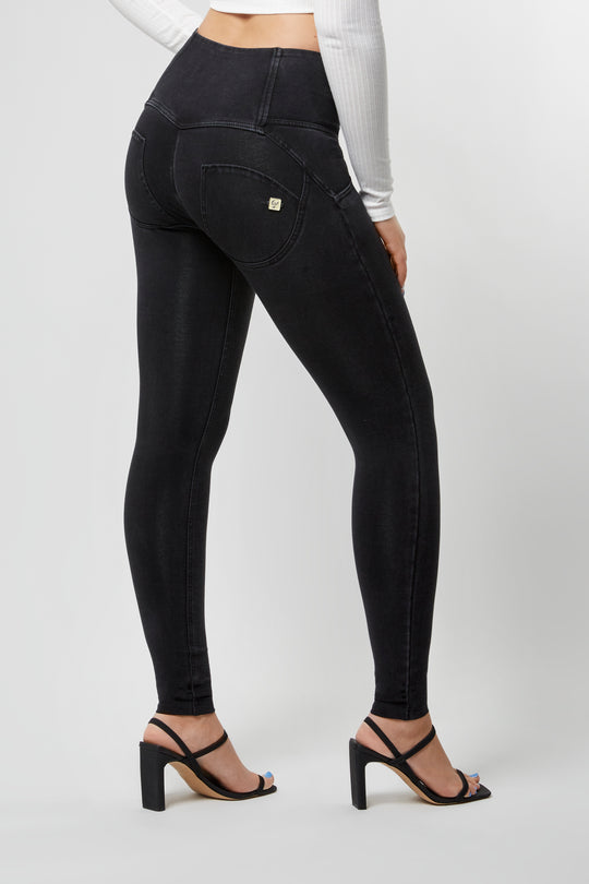 WR.UP® Denim - High Rise 3 Button Full Length - Black