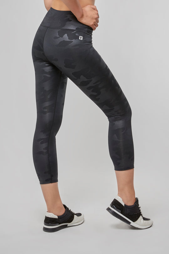 Superfit Pant - High Rise Ankle - Black Camo