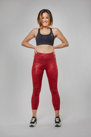 Superfit Pant - High Rise Ankle - Red Camo