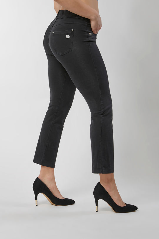 N.O.W.® Denim - High Rise Ankle Flare - Black Rinse