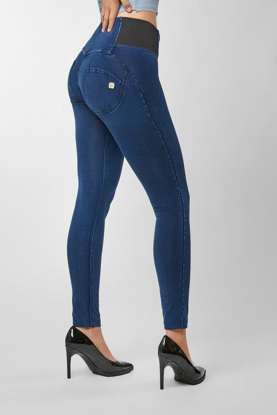 WR.UP® Denim - High Rise Full Length Elastic Side - Dark Rinse