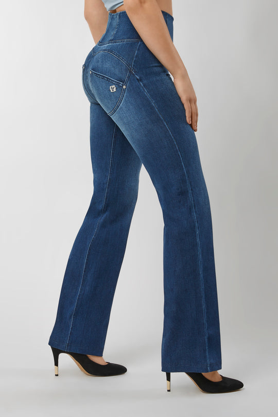 WR.UP® Snug Denim - High Rise Full Length Wide Leg - Dark Rinse