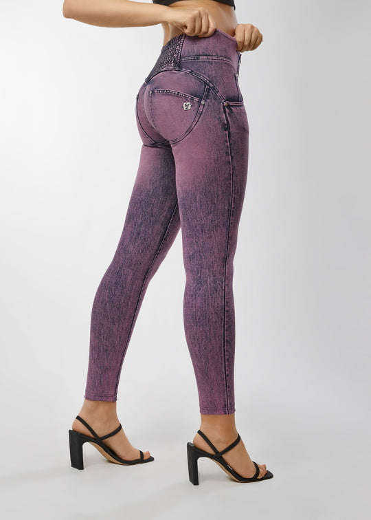 WR.UP® Snug Denim - Mid Rise 3 Button Full Length - Pink Stonewash