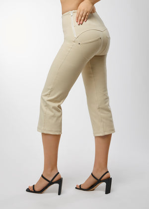 WR.UP® Snug Fashion - High Rise Capri Straight Leg - Beige