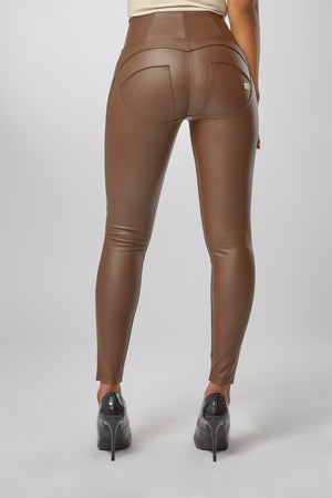 WR.UP® Faux Leather - High Rise Full Length - Brown