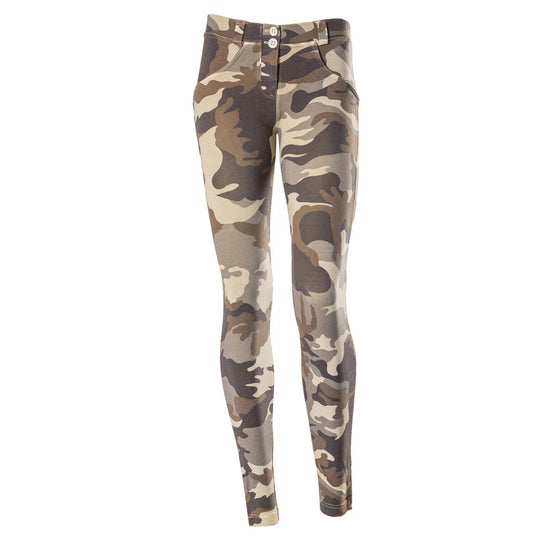 WR.UP SHAPING EFFECT CAMO 7/8 ZIP SKINNY - Light Camo