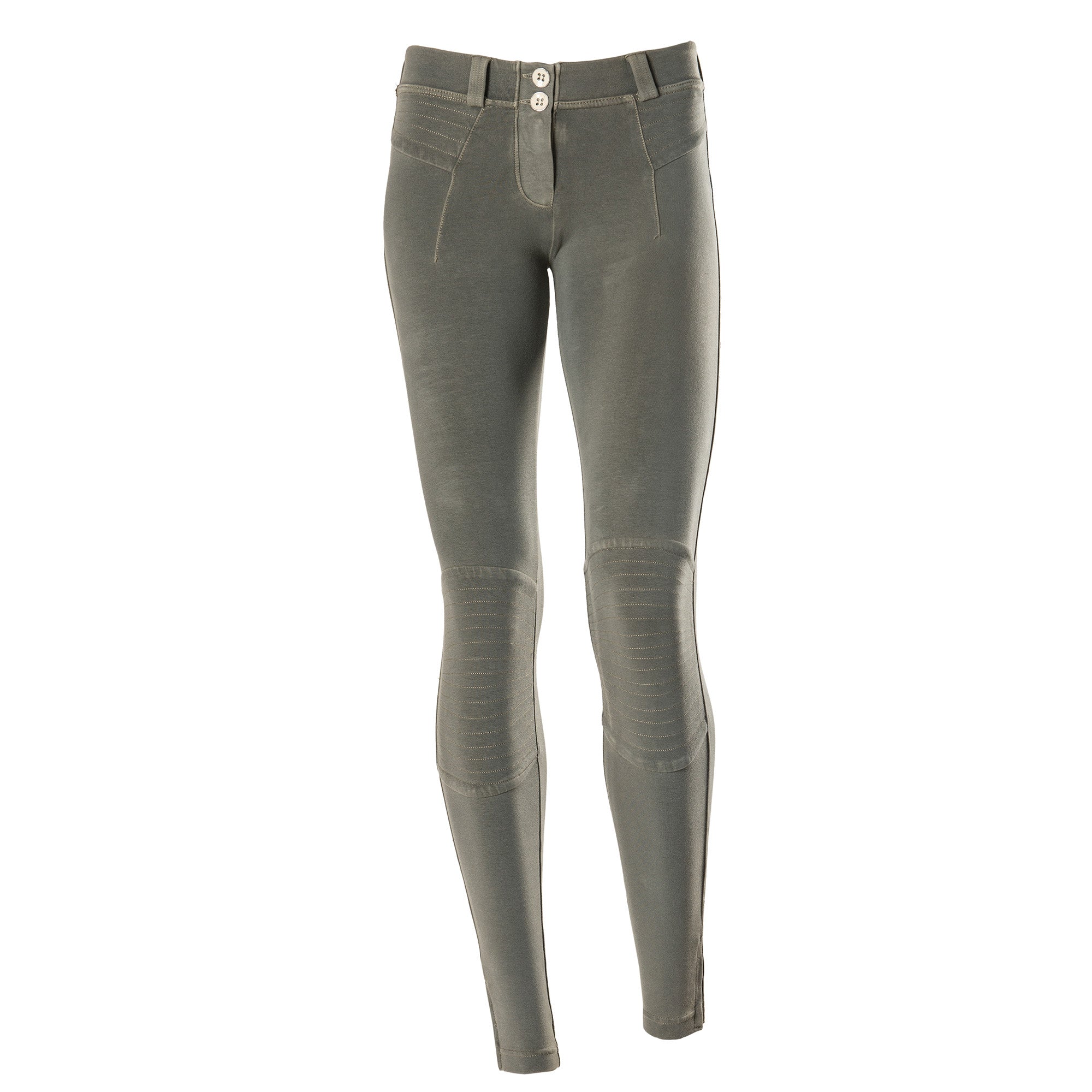 WR.UP  SHAPING EFFECT MOTORCYCLE ZIP SKINNY-Army - LIVIFY
 - 1