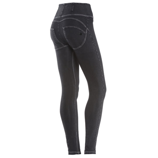 Freddy WR.UP® Denim High Rise Skinny - Black Rinse + White Stitching