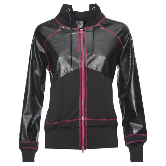 Active Jacket - Contrast Zip + Stitching - Black