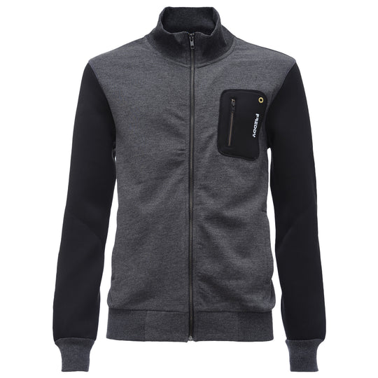 Freddy Mens Zip Pocket Mock - Dark Grey