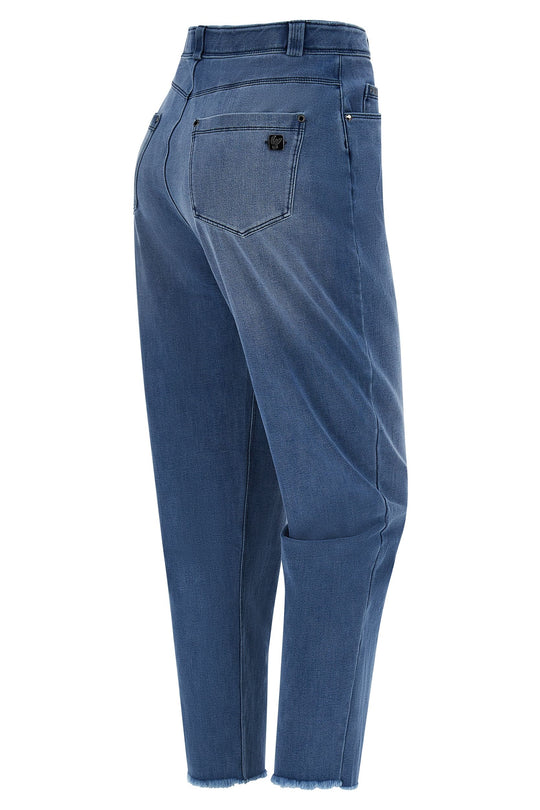 BLACK Denim - High Rise Ankle Mom Jean - Medium Rinse