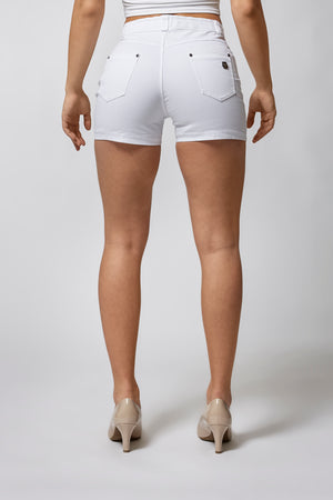 FREDDY FIT Denim Shorts - Classic Rise - White