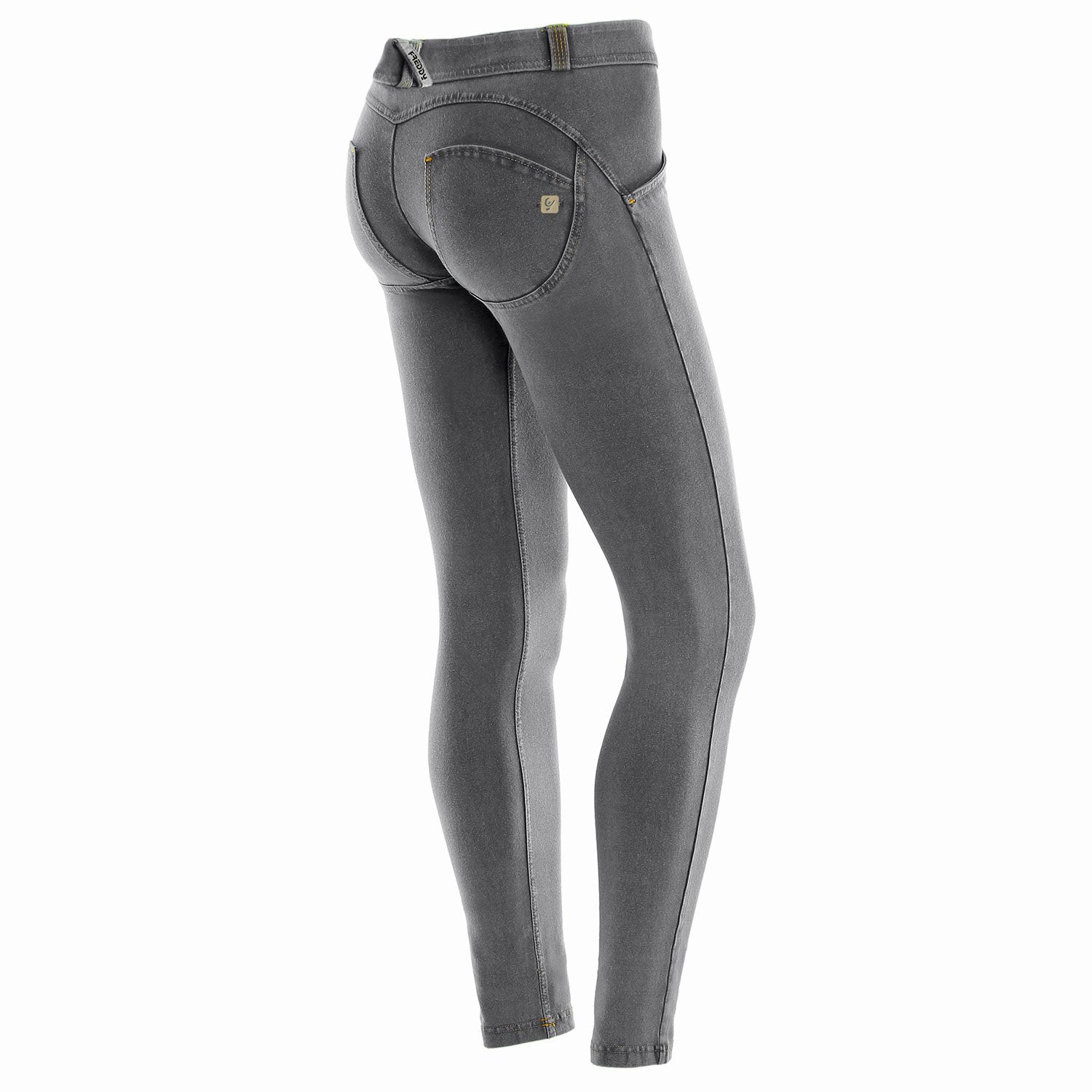 WR.UP® Denim - Low Rise Full Length - Grey Rinse & Yellow Stitching