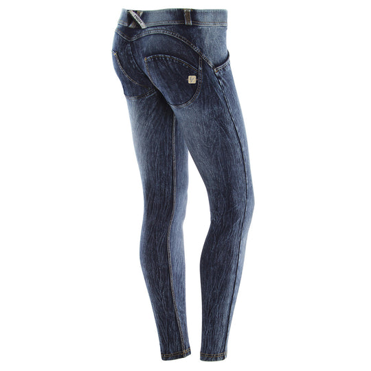 Freddy WR.UP® Streaked Denim Low Rise Skinny - Dark Rinse
