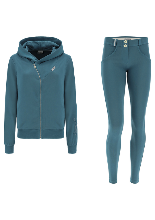 Freddy Lightweight Tracksuit With Hooded Zip Jacket + WR.UP® Pant - Aqua