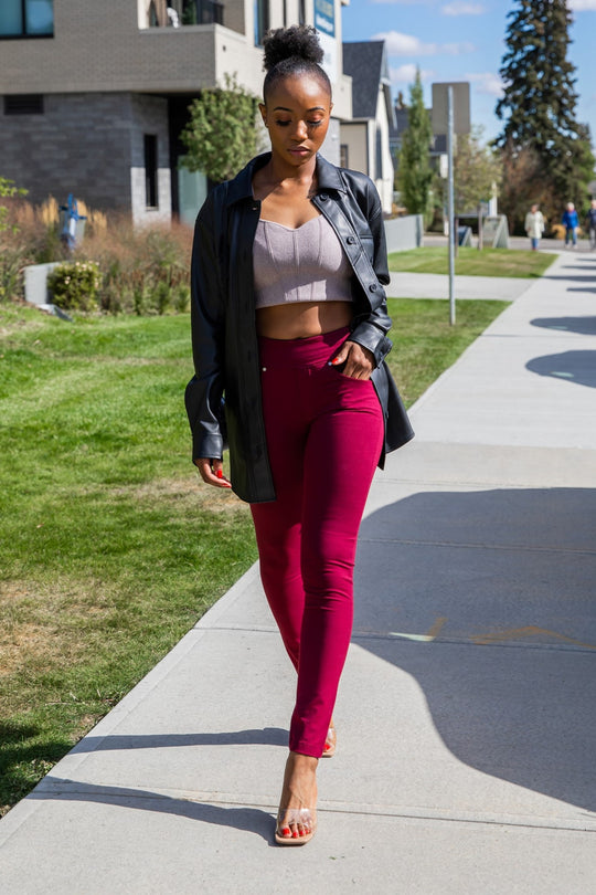 Vegan Shacket - Faux Leather Long Sleeve - Black