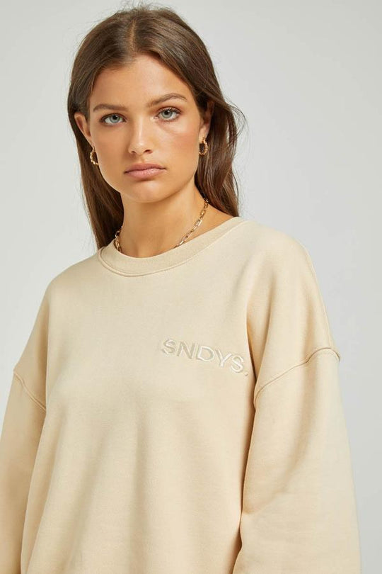 Flix Sweatshirt - Oversized Drop Shoulder - Sand