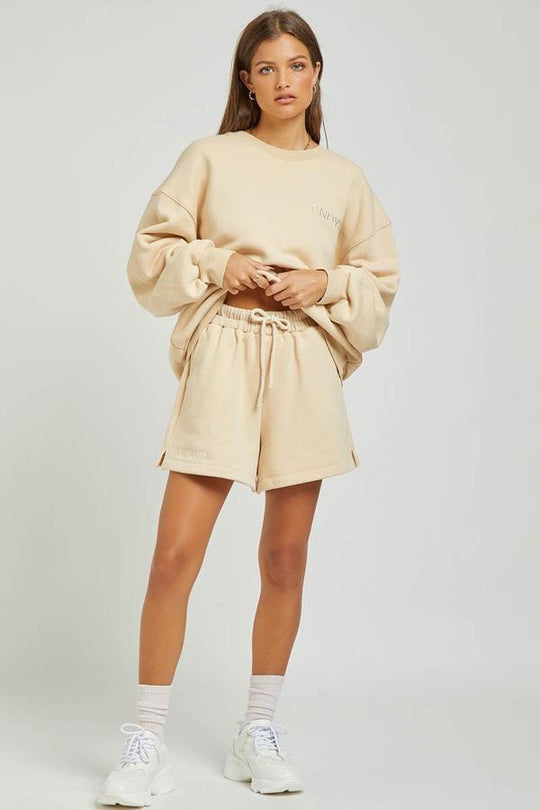 Flix Short - Oversized Drawstring Waist - Sand
